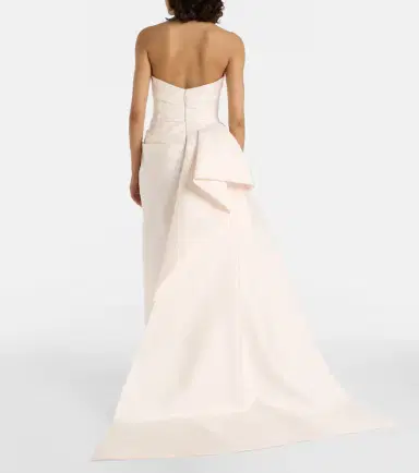 Monique Lhuillier Draped strapless mikado gown | Thumbnail 4 Monique Lhuillier Draped strapless mikado gown | Thumbnail 4