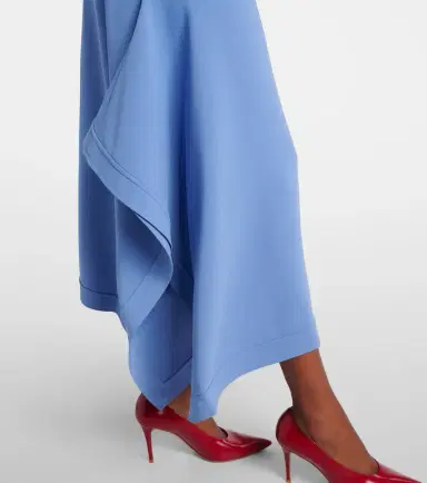 Ferragamo Gancini draped asymmetric cady maxi dress | Thumbnail 2 Ferragamo Gancini draped asymmetric cady maxi dress | Thumbnail 2