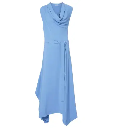 Ferragamo Gancini draped asymmetric cady maxi dress | Thumbnail 1 Ferragamo Gancini draped asymmetric cady maxi dress | Thumbnail 1