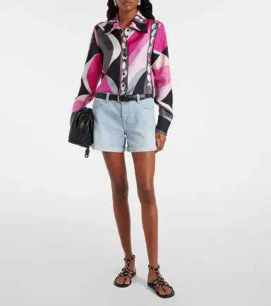 7 For All Mankind Mid-rise denim shorts | Thumbnail 2 7 For All Mankind Mid-rise denim shorts | Thumbnail 2