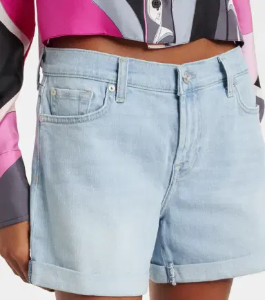 7 For All Mankind Mid-rise denim shorts | Thumbnail 3 7 For All Mankind Mid-rise denim shorts | Thumbnail 3