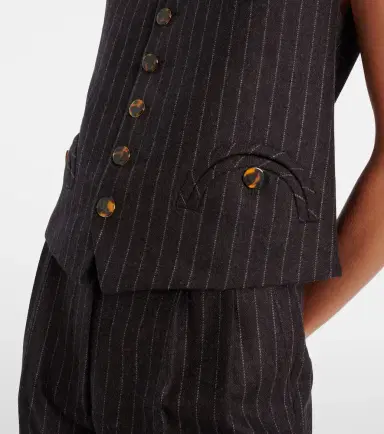 Blaze Milano Blazé Milano Feral pinstripe wool and cashmere vest | Thumbnail 2 Blaze Milano Blazé Milano Feral pinstripe wool and cashmere vest | Thumbnail 2