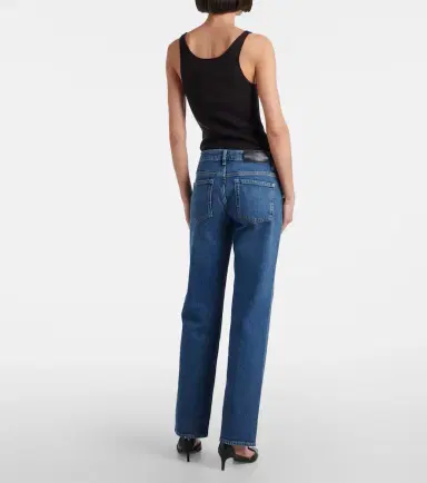 7 For All Mankind Calie mid-rise straight jeans | Thumbnail 3 7 For All Mankind Calie mid-rise straight jeans | Thumbnail 3