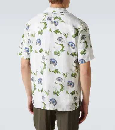 Orlebar Brown Maitan floral linen bowling shirt | Thumbnail 4 Orlebar Brown Maitan floral linen bowling shirt | Thumbnail 4