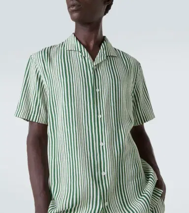 Orlebar Brown Hibbert striped bowling shirt | Thumbnail 3 Orlebar Brown Hibbert striped bowling shirt | Thumbnail 3