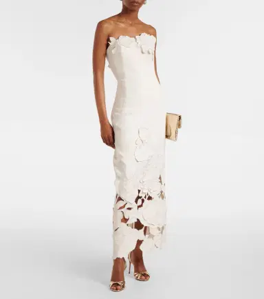 Leo Lin Rayna floral-appliqué crêpe maxi dress | Thumbnail 2 Leo Lin Rayna floral-appliqué crêpe maxi dress | Thumbnail 2