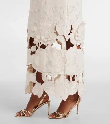 Leo Lin Rayna floral-appliqué crêpe maxi dress | Thumbnail 6 Leo Lin Rayna floral-appliqué crêpe maxi dress | Thumbnail 6