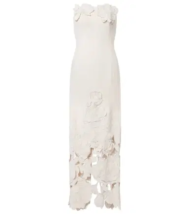 Leo Lin Rayna floral-appliqué crêpe maxi dress | Thumbnail 1 Leo Lin Rayna floral-appliqué crêpe maxi dress | Thumbnail 1