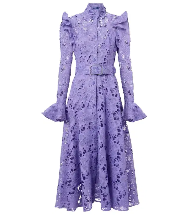 Aliyah floral ruffled lace midi dress Aliyah floral ruffled lace midi dress
