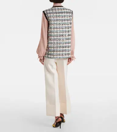 Valentino Mossi sequined cotton-blend tweed vest | Thumbnail 4 Valentino Mossi sequined cotton-blend tweed vest | Thumbnail 4