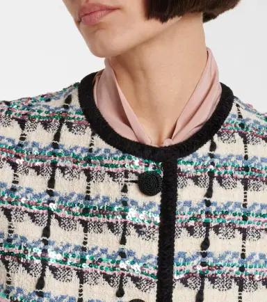 Valentino Mossi sequined cotton-blend tweed vest | Thumbnail 6 Valentino Mossi sequined cotton-blend tweed vest | Thumbnail 6