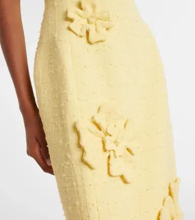 Leo Lin Lucinda floral-appliqué tweed maxi dress | Thumbnail 3 Leo Lin Lucinda floral-appliqué tweed maxi dress | Thumbnail 3