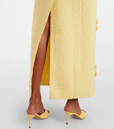 Leo Lin Lucinda floral-appliqué tweed maxi dress | Thumbnail 5 Leo Lin Lucinda floral-appliqué tweed maxi dress | Thumbnail 5