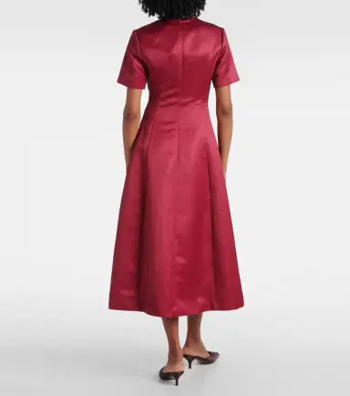 Leo Lin Caroline floral satin midi dress | Thumbnail 5 Leo Lin Caroline floral satin midi dress | Thumbnail 5