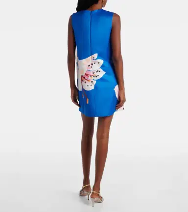 Leo Lin Yvonne floral satin minidress | Thumbnail 5 Leo Lin Yvonne floral satin minidress | Thumbnail 5