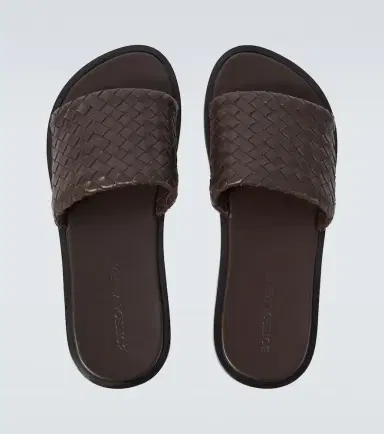 Bottega Veneta Elio Intrecciato leather slides | Thumbnail 3 Bottega Veneta Elio Intrecciato leather slides | Thumbnail 3