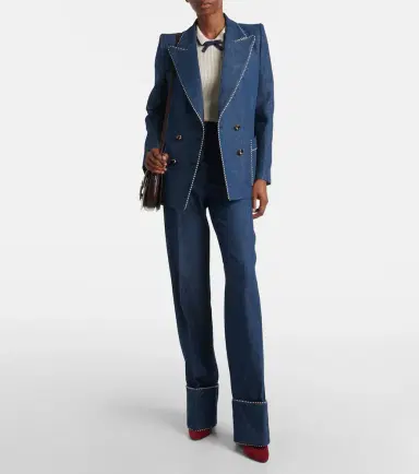 Valentino Chambray straight pants | Thumbnail 2 Valentino Chambray straight pants | Thumbnail 2