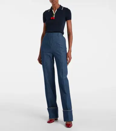 Valentino Chambray straight pants | Thumbnail 5 Valentino Chambray straight pants | Thumbnail 5