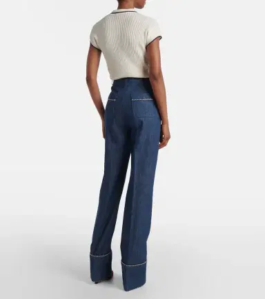 Valentino Chambray straight pants | Thumbnail 7 Valentino Chambray straight pants | Thumbnail 7
