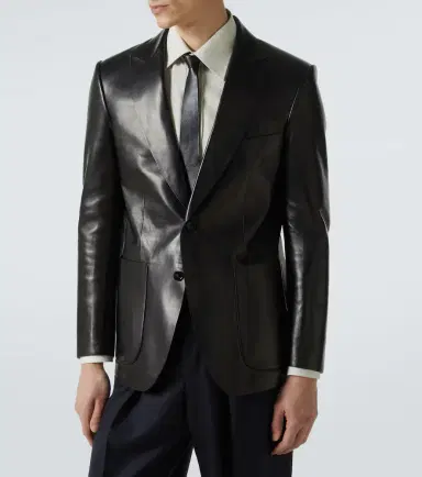 Tom Ford Single-breasted leather blazer | Thumbnail 7 Tom Ford Single-breasted leather blazer | Thumbnail 7