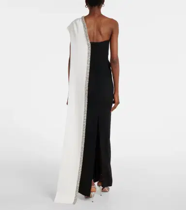 Roland Mouret Caped embellished satin crêpe gown | Thumbnail 5 Roland Mouret Caped embellished satin crêpe gown | Thumbnail 5