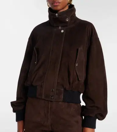 Nour Hammour Briar suede bomber jacket | Thumbnail 3 Nour Hammour Briar suede bomber jacket | Thumbnail 3