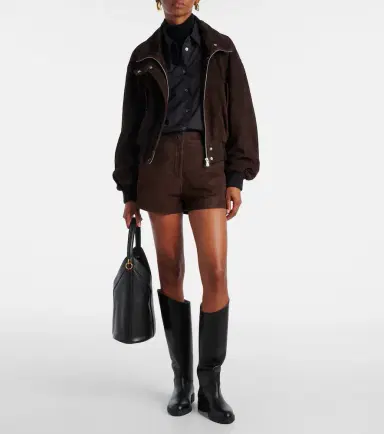 Nour Hammour Briar suede bomber jacket | Thumbnail 5 Nour Hammour Briar suede bomber jacket | Thumbnail 5