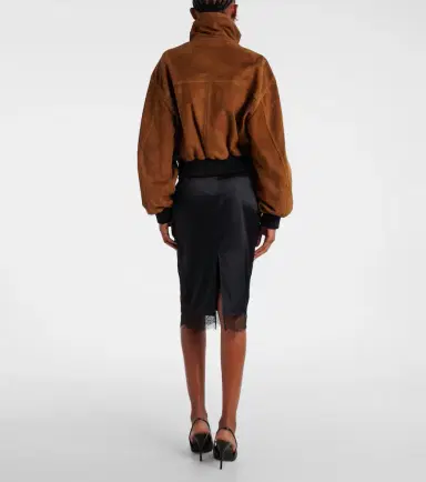 Nour Hammour Briar suede bomber jacket | Thumbnail 3 Nour Hammour Briar suede bomber jacket | Thumbnail 3
