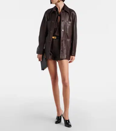 Nour Hammour Leather jacket | Thumbnail 6 Nour Hammour Leather jacket | Thumbnail 6