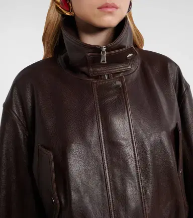 Nour Hammour Briar leather bomber jacket | Thumbnail 3 Nour Hammour Briar leather bomber jacket | Thumbnail 3