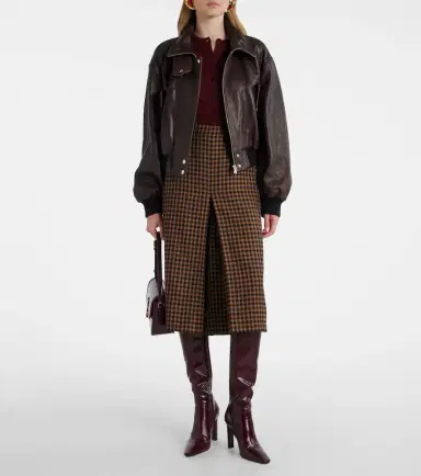 Nour Hammour Briar leather bomber jacket | Thumbnail 4 Nour Hammour Briar leather bomber jacket | Thumbnail 4