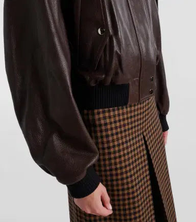 Nour Hammour Briar leather bomber jacket | Thumbnail 6 Nour Hammour Briar leather bomber jacket | Thumbnail 6