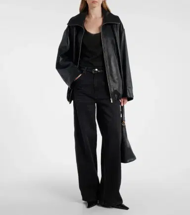 Nour Hammour Elisse leather jacket | Thumbnail 4 Nour Hammour Elisse leather jacket | Thumbnail 4