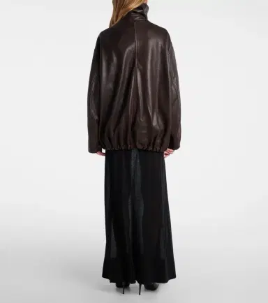 Nour Hammour Elisse leather bomber jacket | Thumbnail 5 Nour Hammour Elisse leather bomber jacket | Thumbnail 5