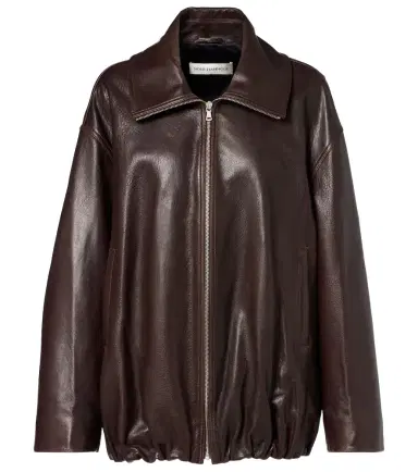 Nour Hammour Elisse leather bomber jacket | Thumbnail 1 Nour Hammour Elisse leather bomber jacket | Thumbnail 1
