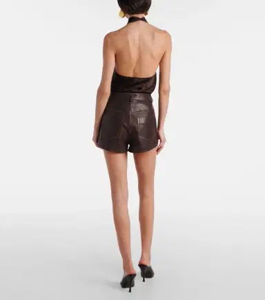 Nour Hammour Leontine leather shorts | Thumbnail 5 Nour Hammour Leontine leather shorts | Thumbnail 5