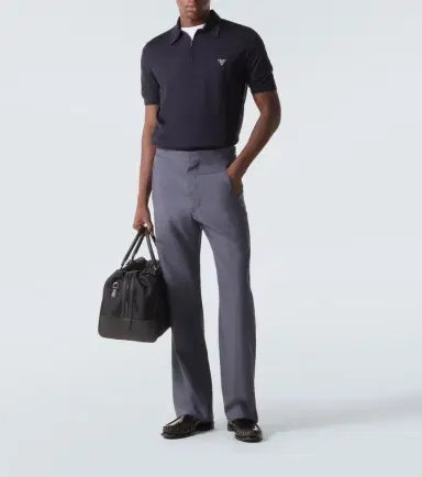 Prada Logo virgin wool polo shirt | Thumbnail 3 Prada Logo virgin wool polo shirt | Thumbnail 3