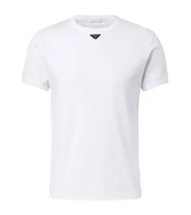 Prada Triangle cotton jersey T-shirt | Thumbnail 1 Prada Triangle cotton jersey T-shirt | Thumbnail 1