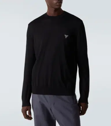 Prada Logo virgin wool sweater | Thumbnail 3 Prada Logo virgin wool sweater | Thumbnail 3