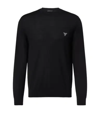 Prada Logo virgin wool sweater | Thumbnail 1 Prada Logo virgin wool sweater | Thumbnail 1
