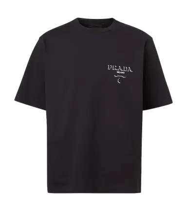 Prada Logo cotton jersey T-shirt | Thumbnail 1 Prada Logo cotton jersey T-shirt | Thumbnail 1