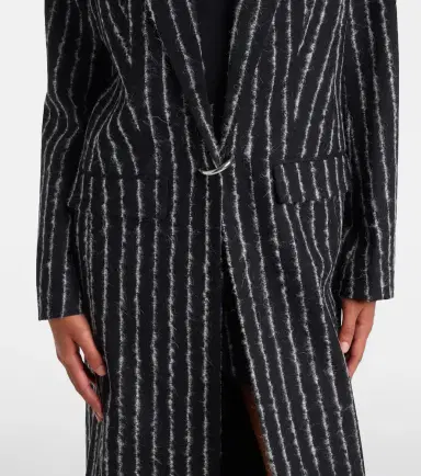 Mugler Pinstripe wool-blend coat | Thumbnail 2 Mugler Pinstripe wool-blend coat | Thumbnail 2