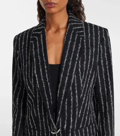 Mugler Pinstripe wool-blend coat | Thumbnail 3 Mugler Pinstripe wool-blend coat | Thumbnail 3