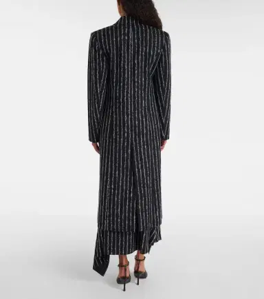 Mugler Pinstripe wool-blend coat | Thumbnail 4 Mugler Pinstripe wool-blend coat | Thumbnail 4