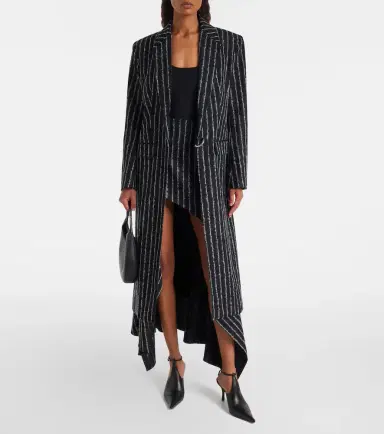 Mugler Striped asymmetric maxi skirt | Thumbnail 3 Mugler Striped asymmetric maxi skirt | Thumbnail 3