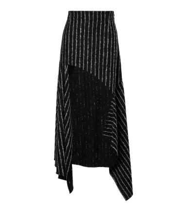 Mugler Striped asymmetric maxi skirt | Thumbnail 1 Mugler Striped asymmetric maxi skirt | Thumbnail 1