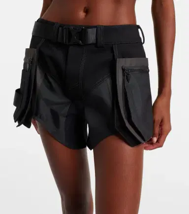 Mugler Belted low-rise cotton cargo shorts | Thumbnail 3 Mugler Belted low-rise cotton cargo shorts | Thumbnail 3