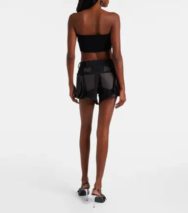 Mugler Belted low-rise cotton cargo shorts | Thumbnail 4 Mugler Belted low-rise cotton cargo shorts | Thumbnail 4
