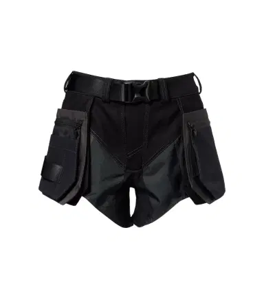 Mugler Belted low-rise cotton cargo shorts | Thumbnail 1 Mugler Belted low-rise cotton cargo shorts | Thumbnail 1
