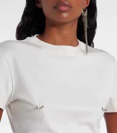 Mugler Embellished cotton jersey T-shirt | Thumbnail 6 Mugler Embellished cotton jersey T-shirt | Thumbnail 6